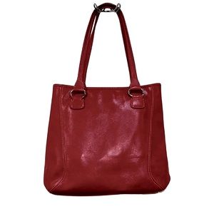 Cole Haan Leather Tote Bag - Red
